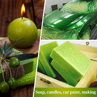 Dark Green Mica Powder for Epoxy Resin，Natural Shimmer Mica Powder Used for - Image 4