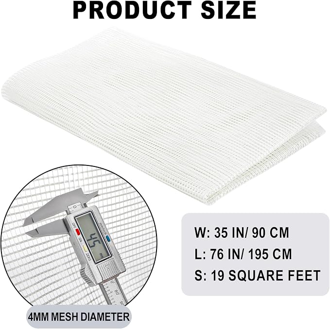 ZENFUN 35" X 76" Mosaic Mesh for Back Mounted Tile, 4.2 oz Fiberglass Mesh - Image 2