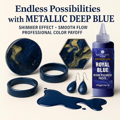 Royal Blue Epoxy Resin Pigment Paste XL – Opaque Epoxy Dye & High Concentration - Image 5