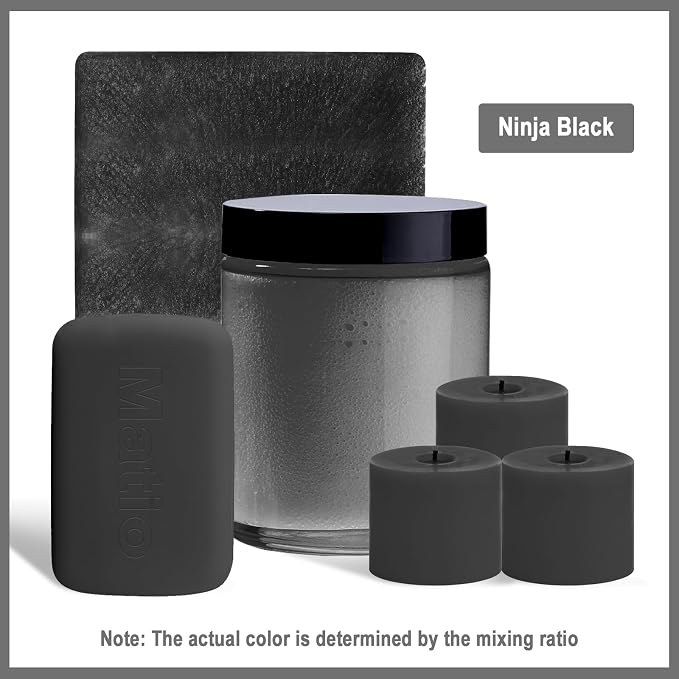 Matio Black Mica Powder, 0.7oz/20g Premium Mica Pigment Powder Natural Epoxy - Image 3
