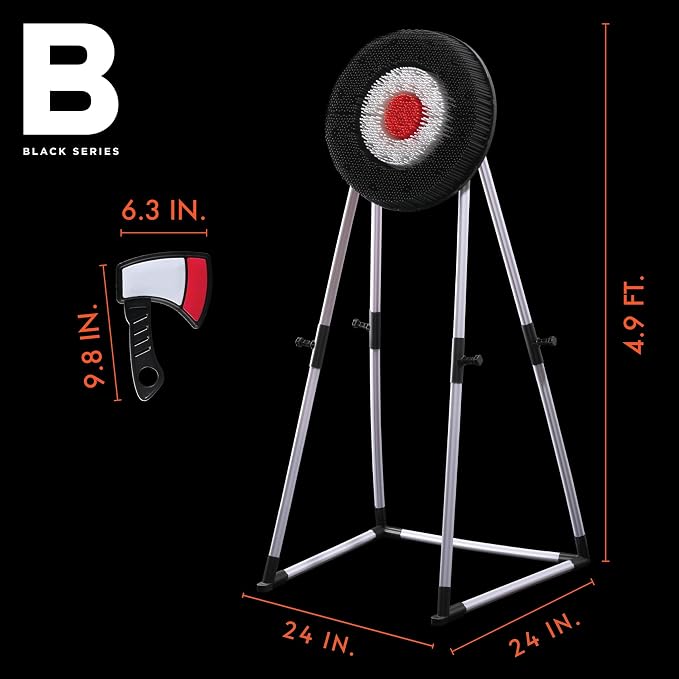 Black Series Axe Throwing Set – Indoor & Outdoor Party Game| Safe Plastic - Image 5