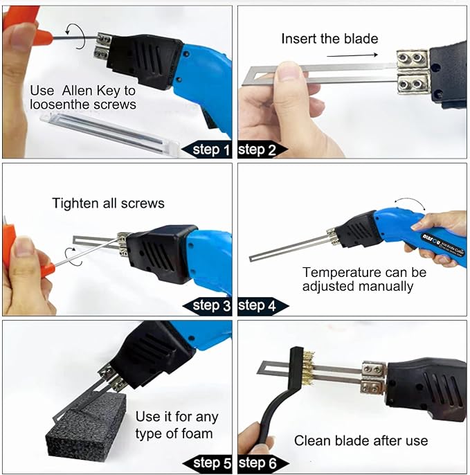 Hot Knife Foam Cutter Air Cooled 200W Electric Hot Knife Styrofoam Cutter Foam - Image 8