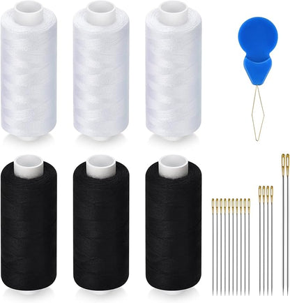 6 Pcs Sewing Thread Kit, 400 Yards Each Spool 402 Polyester Thread by Dorbetar