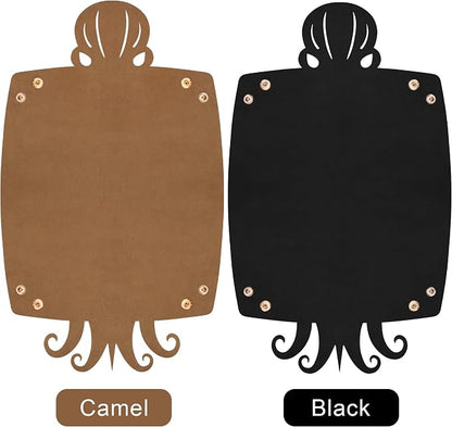 SIQUK 2 Pieces Octopus Dice Rolling Tray PU Leather Dice Mat Folding Scroll - Image 2