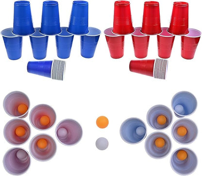 GOLDGE 60 Packs 16 Oz Plastic Party Cups Reusable in Red and Blue - Image 4