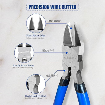 Wire Cutters 2 Pack KAIHAOWIN 6 Inch Wire Cutters Set Spring Loaded Wire Snips - Image 3