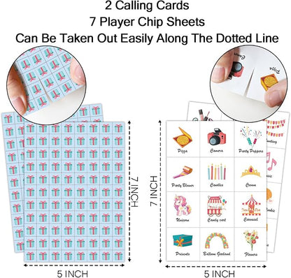 Birthday Party Bingo Game Cards, Birthday Bingo Card - Image 2