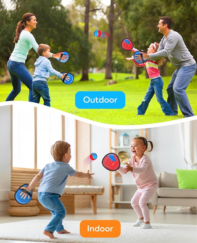 JoyCat Toss and Catch Ball Game Set, Toddler Baseball Glove, Beach Pool Yard - Image 6