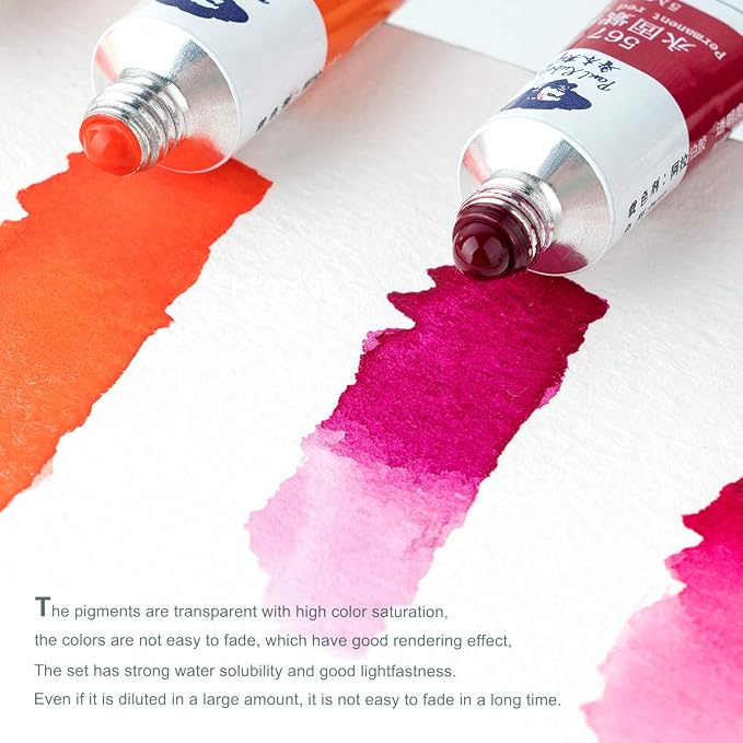 Paul Rubens Watercolor Paint, 24 Vibrant Colors Highly Pigmented, 5ml Each Tube - Image 3