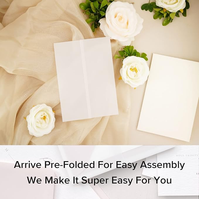 Puremigo 30 Pack Luxury Pre-Folded Vellum Jackets - Image 3