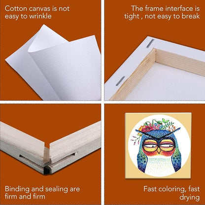 ESRICH Mini Stretched Canvas 20Pack 2.4x2.4inch, 2/5''Profile Art Primed - Image 5