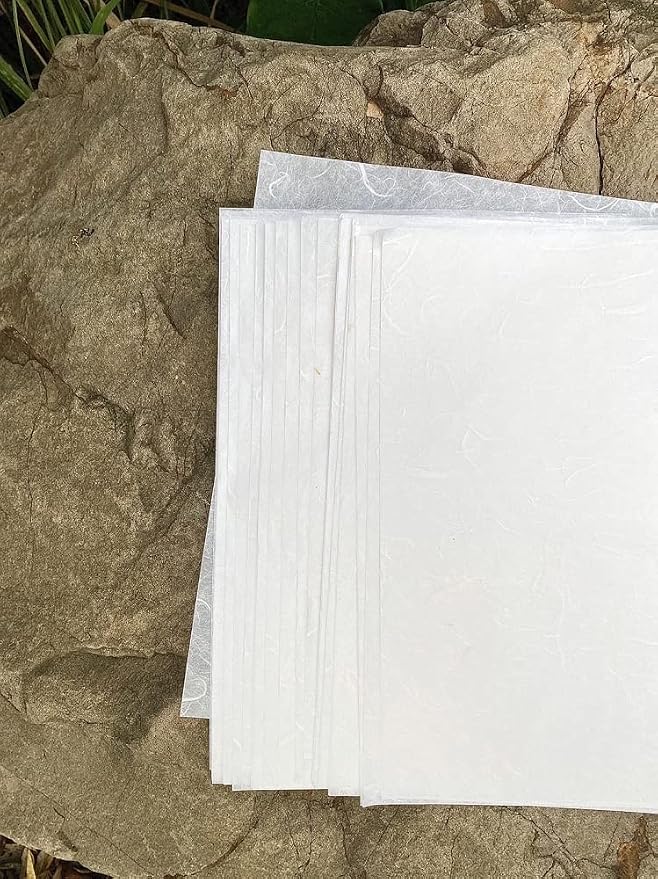 50 Sheets A4 Natural Fiber Mulberry Tree Mulberry Paper Sheets Art Tissue Washi - Image 4