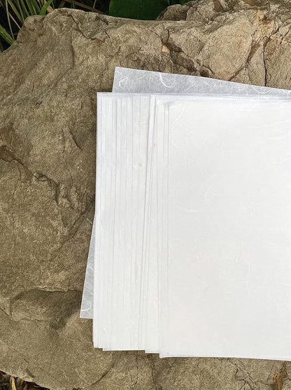 50 Sheets A4 Natural Fiber Mulberry Tree Mulberry Paper Sheets Art Tissue Washi - Image 4