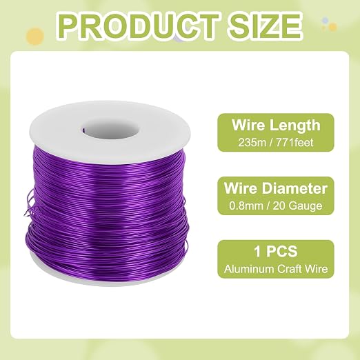 MECCANIXITY 20 Gauge Anodized Aluminum Craft Wire Bendable Bonsai Training Wire - Image 2