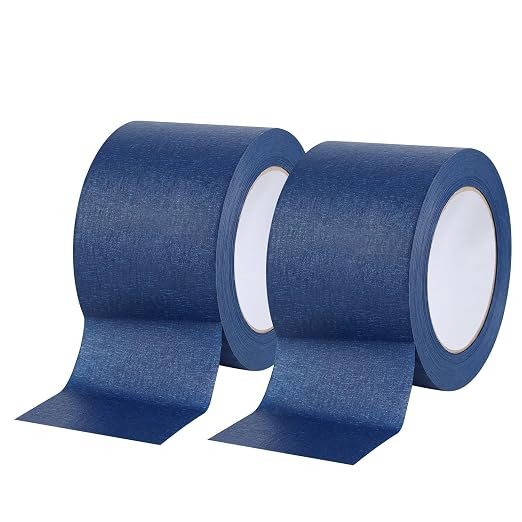 Lichamp Wide Masking Tape 3 inches, 2 Packs Blue Painters Tape Blue Masking by Lichamp