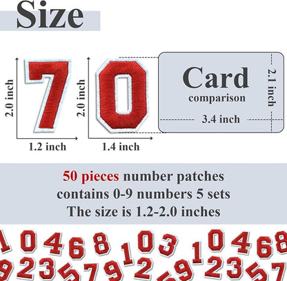 Number Iron On Patches, Numbers 0-9 Embroidery Applique Patch, DIY Decorative - Image 2