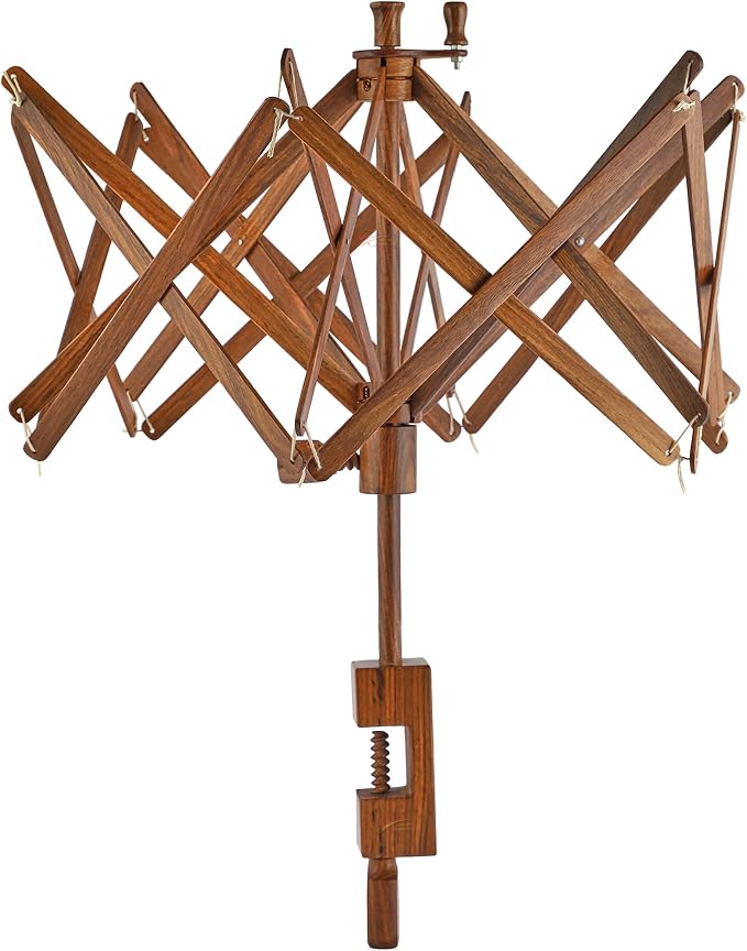 Wooden Yarn Umbrella Swift Winder, Yarn Winder by BRAINMART