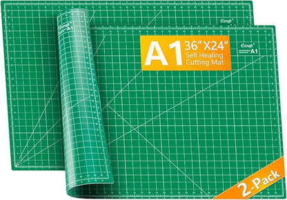 Ecraft 2-Pack 24"x36" Self-Healing Sewing Mat: Large Double-Sided Green 5-Ply by ecraft