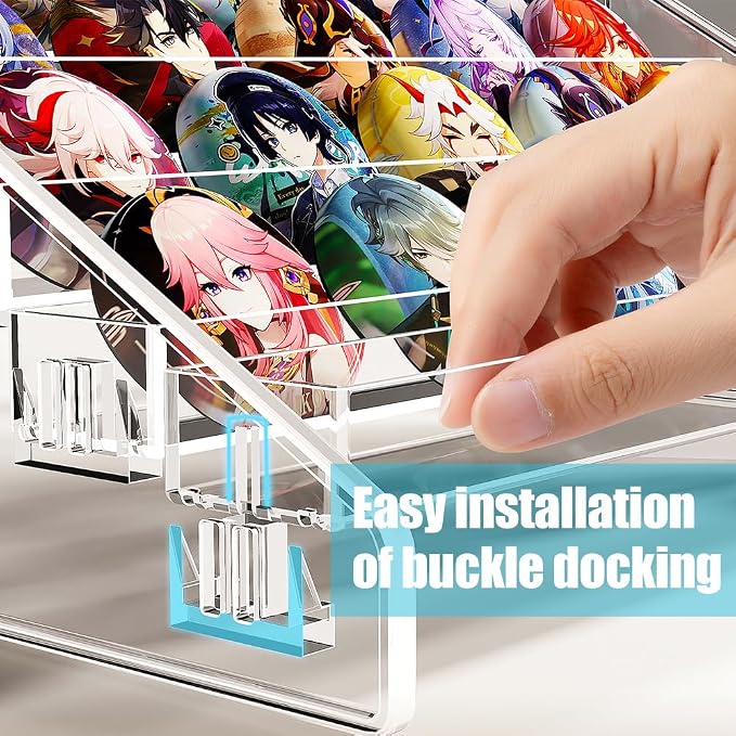 Trading Card Display Stand, 7-Tier Greeting Card Display Stand, 12 in Acrylic - Image 5