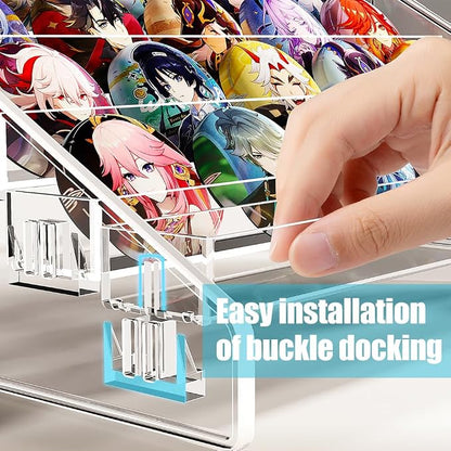 Trading Card Display Stand, 7-Tier Greeting Card Display Stand, 12 in Acrylic - Image 5
