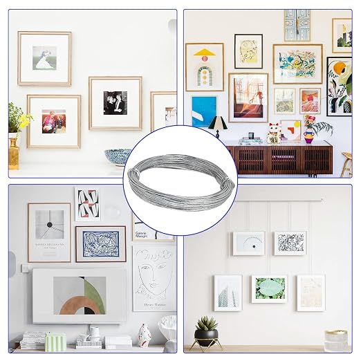 32.8 Feet/10m Stainless Steel Picture Hanging Wire, Heavy Duty Metal Wire - Image 9