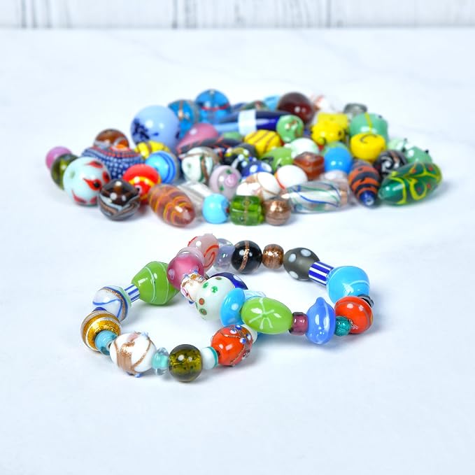 1 LB Bag of Assorted Glass Beads - Image 4