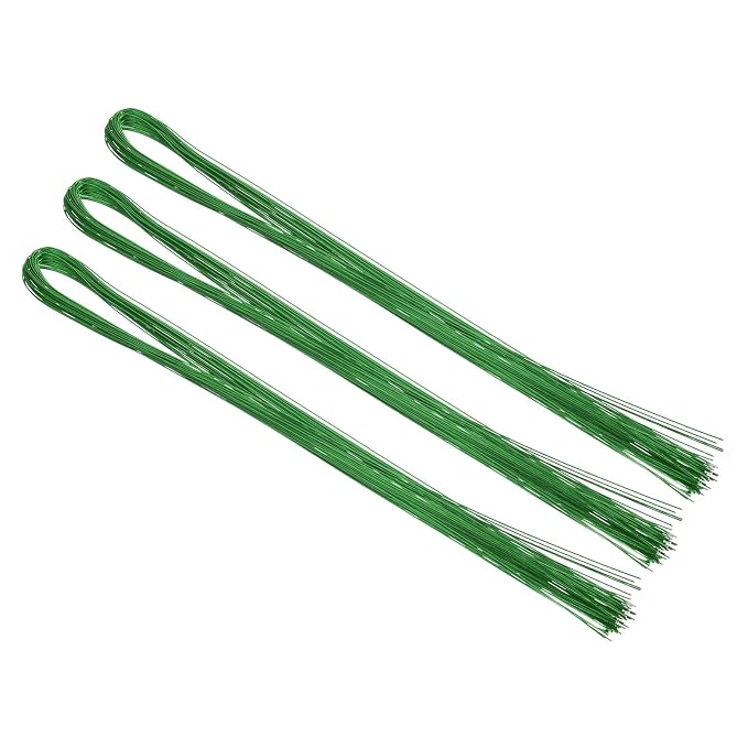 PATIKIL 32 Inch 22 Gauge Floral Stem Wire, 4 Pack/160 Pieces Bouquet Stem Paper by PATIKIL