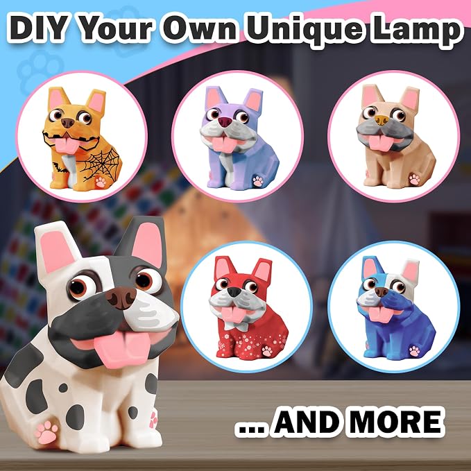 FUNZBO Paint Your Own Dog French Bulldog Lamp Kit - Image 6