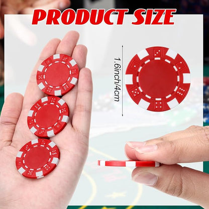 100 Pcs 11.5 Gram Poker Chips ABS Monte Carlo, 40 mm Bingo Chips Tokens Markers - Image 4