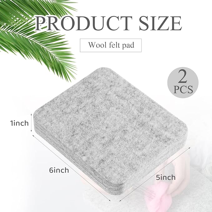 Amylove 2 Pcs Needle Felting Pad Needled Felting Mat Wool Supplies Thick Firm - Image 2
