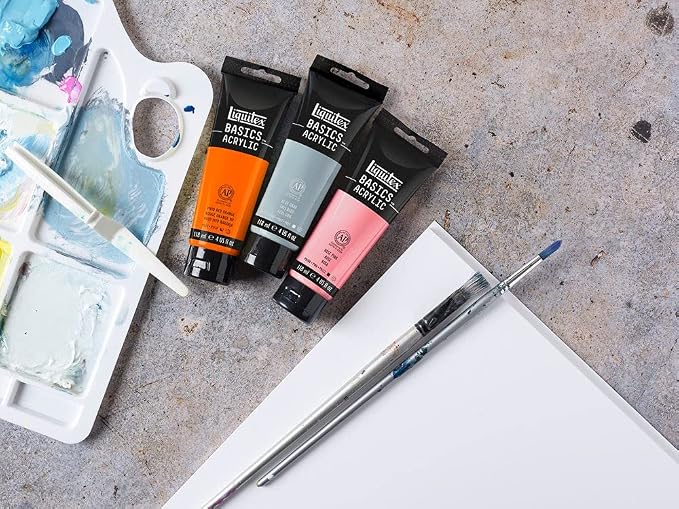 Liquitex BASICS Acrylic Paint, 118ml Tube, Ivory Black - Image 3