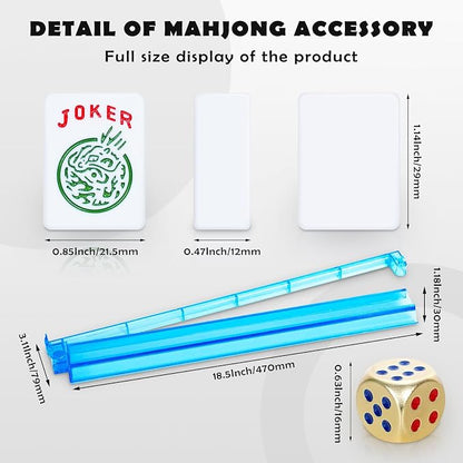NEW American Mahjong Game Set, 166 Premium White Tiles - Image 2