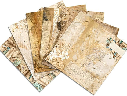 YASMEN Scrapbook Paper Pad 12x12, Vintage Patterned Cardstock, Single-Sided - Image 2