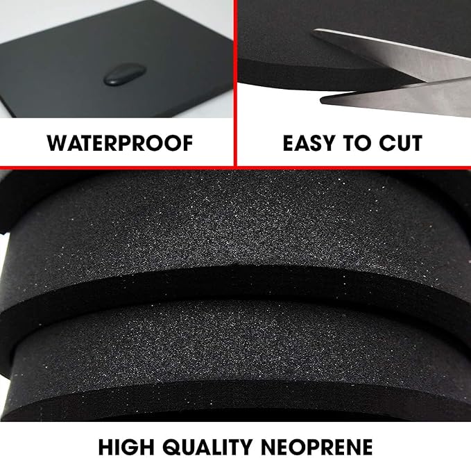 Dualplex Neoprene Sponge Foam Rubber Sheet 15x60 Inches x 1/2" Thick, Perfect - Image 2