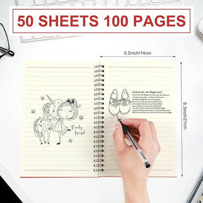 Yahenda 36 Pcs Spiral Notebook Bulk A5 Journal Lined 8.3'' x 5.5'' Writing - Image 5