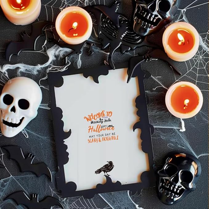 Halloween Words Clear Stamps for Card DIY Happy Halloween Alphabet Crow Bat - Image 6
