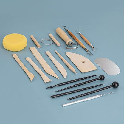 Pottery Tool Kit, Modeling Clay Sculpting Tools Kit, Ceramics Tools, Embossing - Image 8