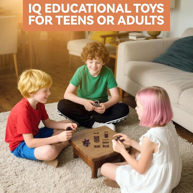 8 Pcs Brain Teaser Puzzles for Adults Teens - Image 5
