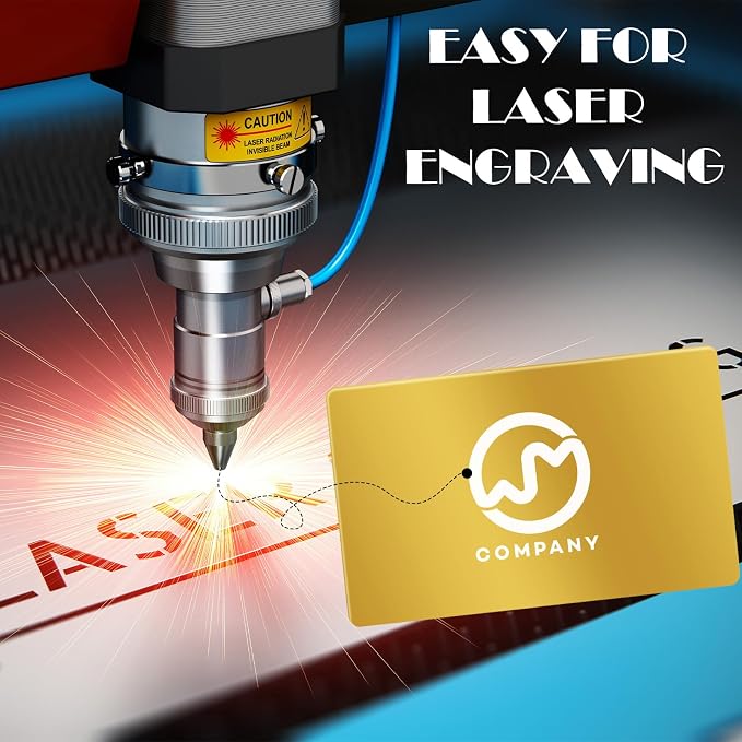 weparmeety 100 Pcs Metal Engraving Blanks Aluminum Sheet Laser Engraving - Image 4
