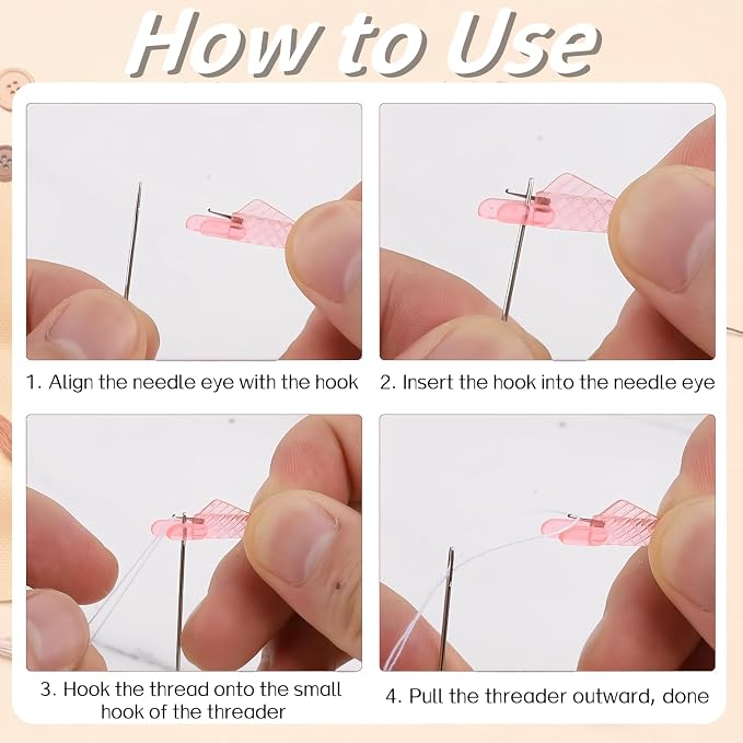 Fish Mouth Needle Threader for Sewing Machine, Quick Sewing Needle Threader Tool - Image 3