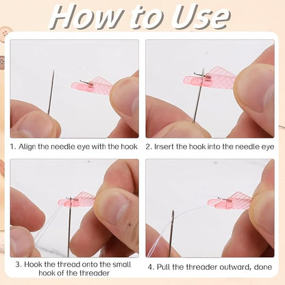 Fish Mouth Needle Threader for Sewing Machine, Quick Sewing Needle Threader Tool - Image 3