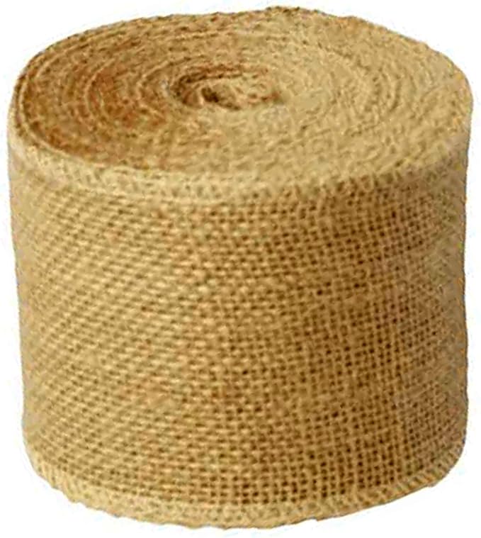 AAYU Natural Jute Burlap Ribbon Roll Brown 3 inch 90 feet 30 Yards, DIY Gift - Image 4