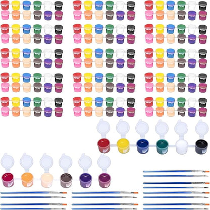 DUA MAIGA 210 Pcs Mini Acrylic Paint Set, 12 Colors Acrylic Paint Strips by DUA+MAIGA