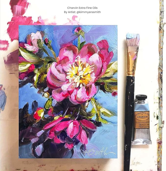 Charvin Extra Fine Oil Paint, Julia Pink 20 ml - Image 3