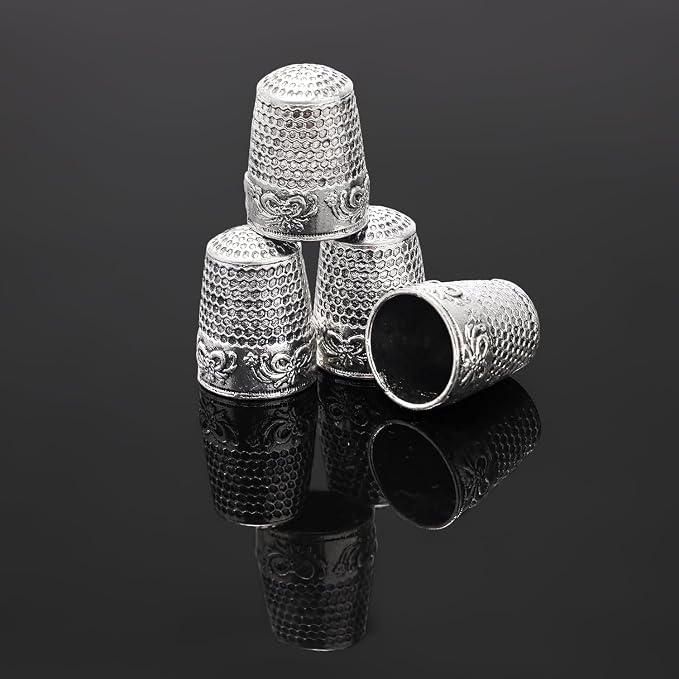 4Pack Thimbles for Hand Sewing, Sewing Thimble Hand-Working Sewing Thimble - Image 7