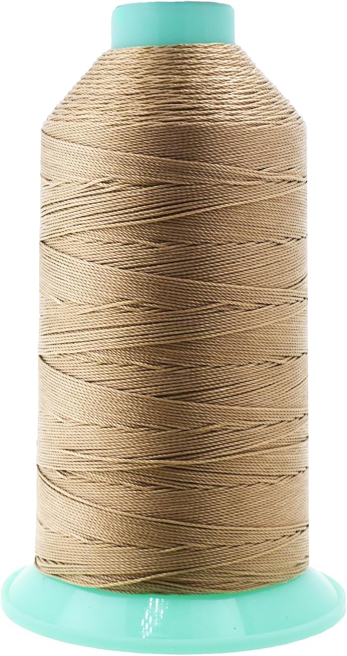 Mandala Crafts Bonded Nylon Thread Khaki Heavy Duty Sewing Threads by MandalaCrafts