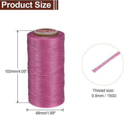 uxcell Flat Leather Sewing Waxed Thread, 270m / 295 Yards Polyester Wax String - Image 2
