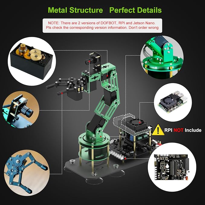Yahboom Robot Arm Kit 6DOF for Raspberry Pi 5 AI Programmable Electronic DIY - Image 3