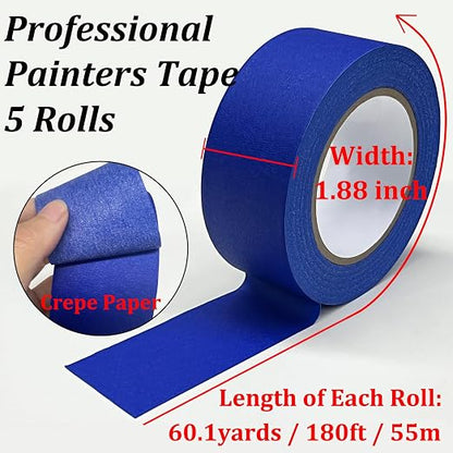 Painters Tape 2 Inch Wide, Masking Tape, Professional Paint Paper Tape - Image 2