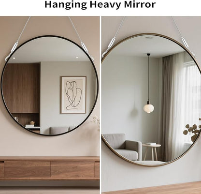 2 Pcs Heavy Duty Picture Hanging Wire Kit Adjustable Stainless Steel Wire Rope - Image 3